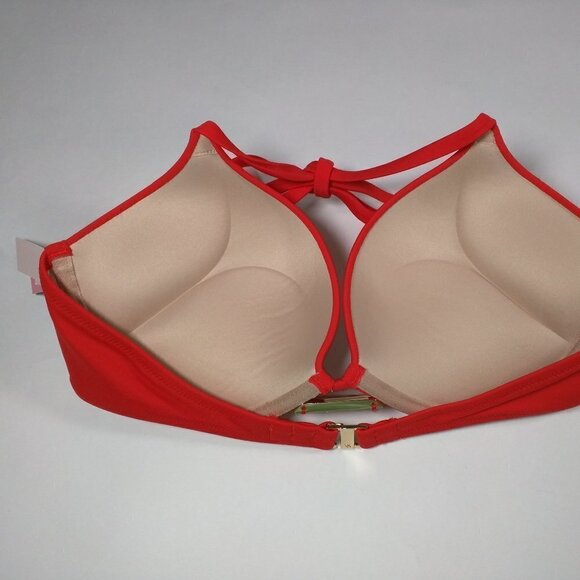 Victoria Secret 38DD Bombshell Push Up Bikini Top Red - Picture 6 of 12